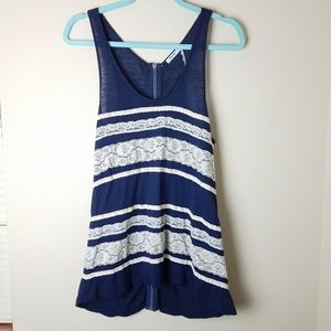 UO Kimchi Blue Lace Zipper Tank Top